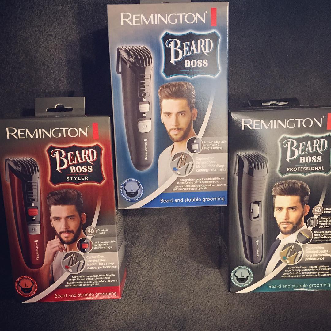 Our team member Benoît is happy to finally have some male company 😅 #Remington #BeardBoss